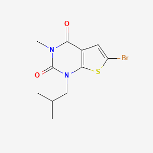 molecular formula C11H13BrN2O2S B3255796 6-Bromo-1-isobutyl-3-methylthieno[2,3-d]pyrimidine-2,4(1H,3H)-dione CAS No. 259862-18-5