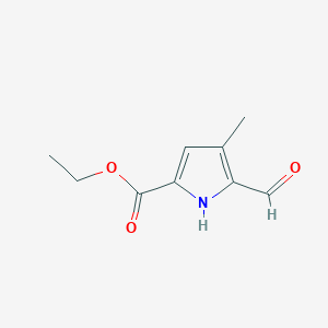 molecular formula C9H11NO3 B3255805 Ethyl 5-formyl-4-methyl-1H-pyrrole-2-carboxylate CAS No. 26018-26-8