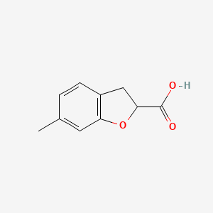 molecular formula C10H10O3 B3255813 6-Methyl-2,3-dihydrobenzofuran-2-carboxylic acid CAS No. 26018-42-8