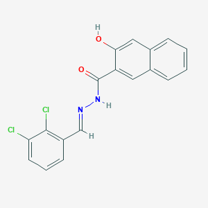 molecular formula C18H12Cl2N2O2 B325585 N'-(2,3-dichlorobenzylidene)-3-hydroxy-2-naphthohydrazide 