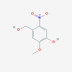 molecular formula C8H9NO5 B3255851 4-(Hydroxymethyl)-2-methoxy-5-nitrophenol CAS No. 260417-00-3