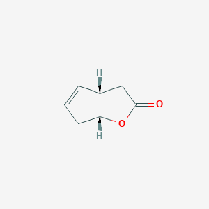 molecular formula C7H8O2 B3255853 (3aS,6aR)-3,3a,6,6a-四氢-2H-环戊[b]呋喃-2-酮 CAS No. 26054-46-6