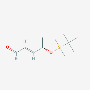 molecular formula C11H22O2Si B3255881 (E,4S)-4-[Tert-butyl(dimethyl)silyl]oxypent-2-enal CAS No. 260978-54-9