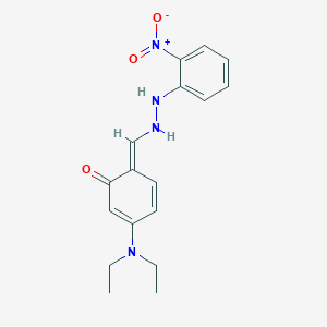 molecular formula C17H20N4O3 B325590 (6E)-3-(diethylamino)-6-[[2-(2-nitrophenyl)hydrazinyl]methylidene]cyclohexa-2,4-dien-1-one 