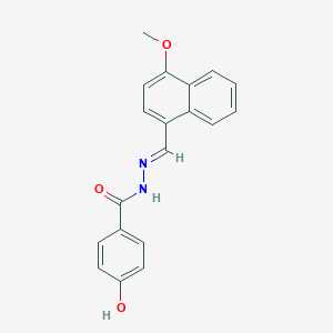 4-hydroxy-N'-[(4-methoxy-1-naphthyl)methylene]benzohydrazide