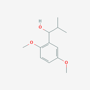 molecular formula C12H18O3 B3255940 1-(2,5-Dimethoxyphenyl)-2-methylpropan-1-ol CAS No. 26172-15-6