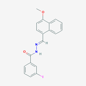 molecular formula C19H15IN2O2 B325595 3-iodo-N'-[(4-methoxy-1-naphthyl)methylene]benzohydrazide 