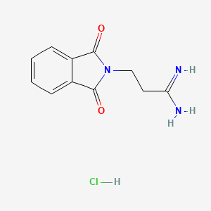 molecular formula C11H12ClN3O2 B3255951 3-(1,3-dioxo-2,3-dihydro-1H-isoindol-2-yl)propanimidamide hydrochloride CAS No. 261787-78-4
