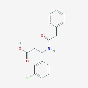 3-(3-Chlorophenyl)-3-(2-phenylacetamido)propanoic acid