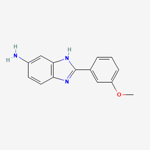 molecular formula C14H13N3O B3256029 2-(3-Methoxy-phenyl)-1H-benzoimidazol-5-ylamine CAS No. 263022-16-8