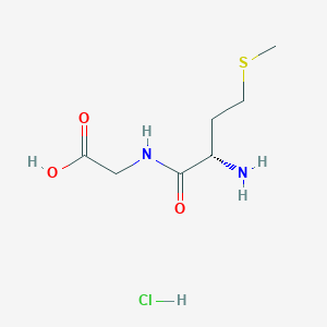molecular formula C7H15ClN2O3S B3256035 (S)-2-(2-Amino-4-(methylthio)butanamido)acetic acid hydrochloride CAS No. 26308-13-4