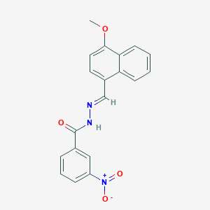 molecular formula C19H15N3O4 B325607 N'-[(1E)-(4-methoxy-1-naphthyl)methylene]-3-nitrobenzohydrazide 