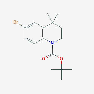 molecular formula C16H22BrNO2 B3256072 1-Boc-6-bromo-4,4-dimethyl-3,4-dihydro-2H-quinoline CAS No. 263550-60-3