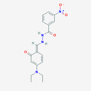 molecular formula C18H20N4O4 B325608 N'-[(E)-[4-(diethylamino)-6-oxocyclohexa-2,4-dien-1-ylidene]methyl]-3-nitrobenzohydrazide 