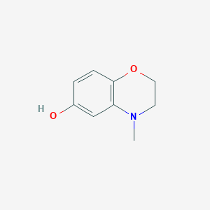 molecular formula C9H11NO2 B3256129 4-methyl-3,4-dihydro-2H-benzo[b][1,4]oxazin-6-ol CAS No. 26438-50-6