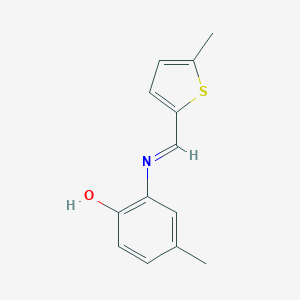 4-Methyl-2-[(5-methyl-2-thiophenyl)methylideneamino]phenol