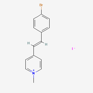 molecular formula C14H13BrIN B3256141 4-[2-(4-Bromo-phenyl)-vinyl]-1-methyl-pyridinium CAS No. 26467-86-7