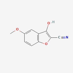 molecular formula C10H7NO3 B3256148 3-Hydroxy-5-methoxybenzofuran-2-carbonitrile CAS No. 26475-00-3