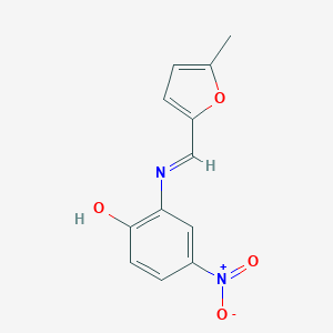 molecular formula C12H10N2O4 B325616 2-[(5-Methylfuran-2-yl)methylideneamino]-4-nitrophenol CAS No. 52331-78-9