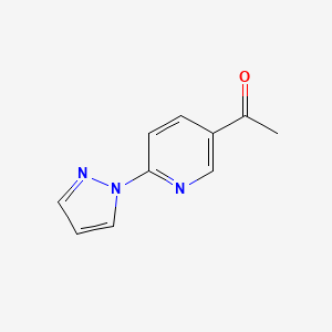 molecular formula C10H9N3O B3256181 1-(6-(1H-pyrazol-1-yl)pyridin-3-yl)ethanone CAS No. 265107-85-5