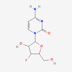 molecular formula C9H12FN3O4 B3256197 3'-Deoxy-3'-fluoroxylocytidine CAS No. 26563-01-9