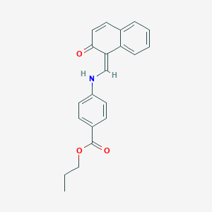 molecular formula C21H19NO3 B325620 propyl 4-[[(Z)-(2-oxonaphthalen-1-ylidene)methyl]amino]benzoate 