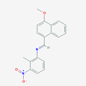 N-[(4-methoxy-1-naphthyl)methylene]-2-methyl-3-nitroaniline