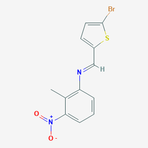 molecular formula C12H9BrN2O2S B325624 N-[(5-bromo-2-thienyl)methylene]-2-methyl-3-nitroaniline 