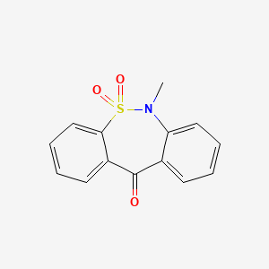 molecular formula C14H11NO3S B3256242 Dibenzo[c,f][1,2]thiazepin-11(6H)-one, 6-methyl-, 5,5-dioxide CAS No. 26638-46-0