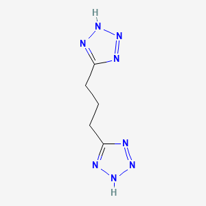 molecular formula C5H8N8 B3256256 5-[3-(1H-tetraazol-5-yl)propyl]-1H-tetraazole CAS No. 26670-17-7
