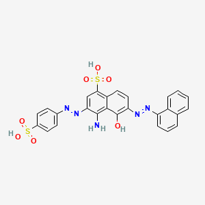 molecular formula C26H19N5O7S2 B3256262 4-Amino-6-[2-(naphthalen-1-yl)hydrazinylidene]-5-oxo-3-[(E)-(4-sulfophenyl)diazenyl]-5,6-dihydronaphthalene-1-sulfonic acid CAS No. 2668-05-5