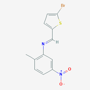 molecular formula C12H9BrN2O2S B325627 N-[(5-bromo-2-thienyl)methylene]-2-methyl-5-nitroaniline 