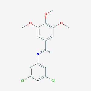 molecular formula C16H15Cl2NO3 B325628 N-(3,5-dichlorophenyl)-N-(3,4,5-trimethoxybenzylidene)amine 