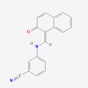 3-[[(Z)-(2-oxonaphthalen-1-ylidene)methyl]amino]benzonitrile