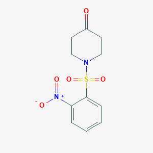 molecular formula C11H12N2O5S B3256296 1-(2-Nitro-benzenesulfonyl)-piperidin-4-one CAS No. 267666-09-1