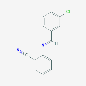 molecular formula C14H9ClN2 B325633 2-[(3-Chlorobenzylidene)amino]benzonitrile 