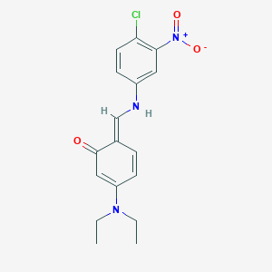 (6E)-6-[(4-chloro-3-nitroanilino)methylidene]-3-(diethylamino)cyclohexa-2,4-dien-1-one