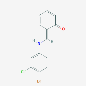 molecular formula C13H9BrClNO B325637 (6E)-6-[(4-bromo-3-chloroanilino)methylidene]cyclohexa-2,4-dien-1-one 