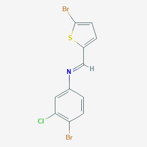 molecular formula C11H6Br2ClNS B325639 4-bromo-N-[(E)-(5-bromothiophen-2-yl)methylidene]-3-chloroaniline 