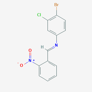 molecular formula C13H8BrClN2O2 B325641 4-bromo-3-chloro-N-(2-nitrobenzylidene)aniline 