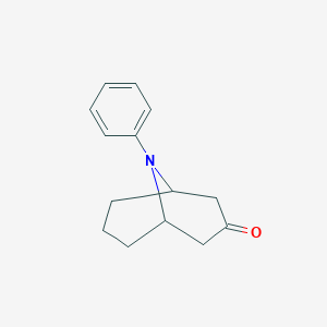 molecular formula C14H17NO B3256476 9-Phenyl-9-azabicyclo[3.3.1]nonan-3-one CAS No. 27092-81-5