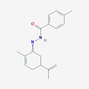 molecular formula C18H22N2O B325648 N'-(5-isopropenyl-2-methylcyclohex-2-en-1-ylidene)-4-methylbenzohydrazide 