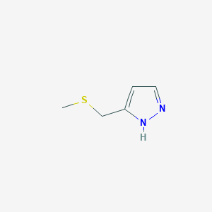 molecular formula C5H8N2S B3256482 3-[(Methylsulfanyl)methyl]-1H-pyrazole CAS No. 270920-35-9
