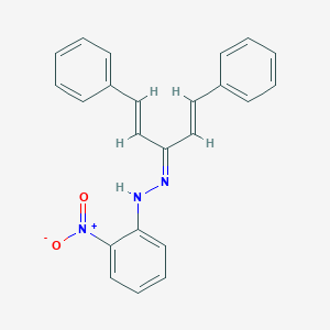 molecular formula C23H19N3O2 B325651 N-[[(1E,4E)-1,5-diphenylpenta-1,4-dien-3-ylidene]amino]-2-nitroaniline CAS No. 5263-77-4