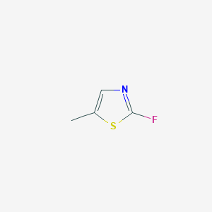 molecular formula C4H4FNS B3256514 2-fluoro-5-methylThiazole CAS No. 27225-15-6