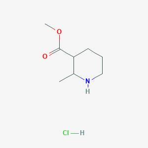 molecular formula C8H16ClNO2 B3256520 Methyl 2-methyl-piperidine-3-carboxylate hydrochloride CAS No. 272767-56-3