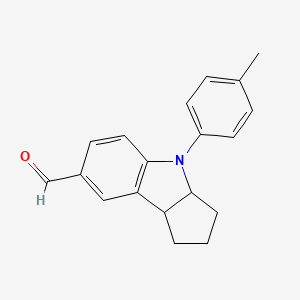 molecular formula C19H19NO B3256532 4-(p-Tolyl)-1,2,3,3a,4,8b-hexahydrocyclopenta[b]indole-7-carbaldehyde CAS No. 273220-35-2