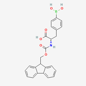 molecular formula C24H22BNO6 B3256537 (2S)-3-(4-Boronophenyl)-2-(9H-fluoren-9-ylmethoxycarbonylamino)propanoic acid CAS No. 273221-71-9