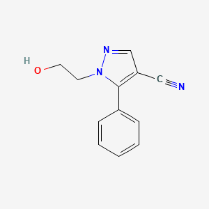 molecular formula C12H11N3O B3256558 1-(2-Hydroxyethyl)-5-phenyl-1H-pyrazole-4-carbonitrile CAS No. 27328-72-9