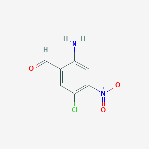 molecular formula C7H5ClN2O3 B3256591 2-Amino-5-chloro-4-nitrobenzaldehyde CAS No. 273401-30-2